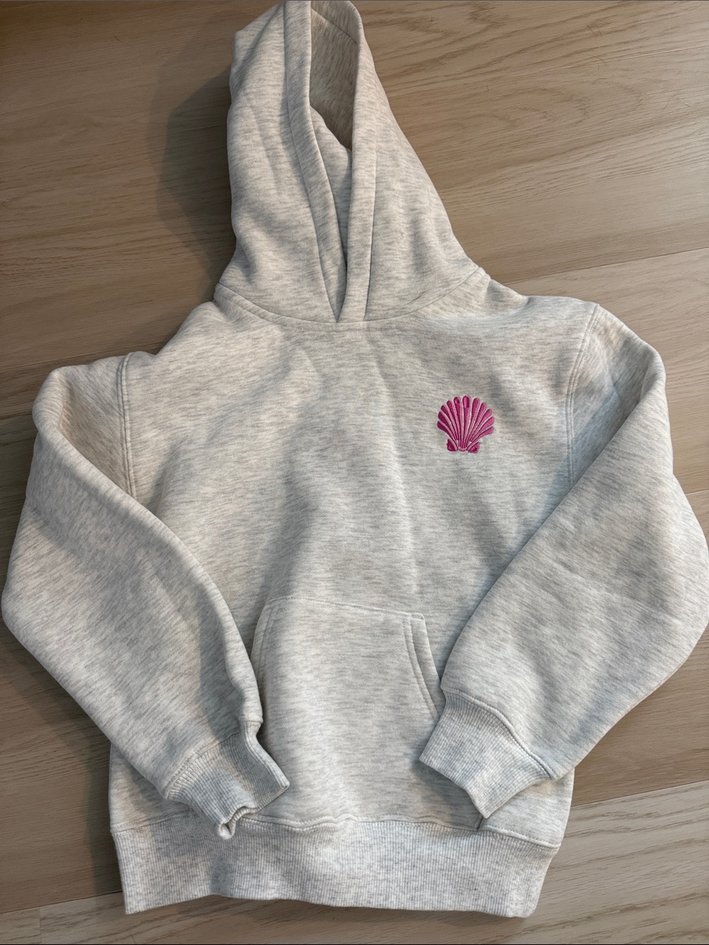 Malibu Light Gray Hoodie with Teal, Pink and Orange Surfboard Embroidery